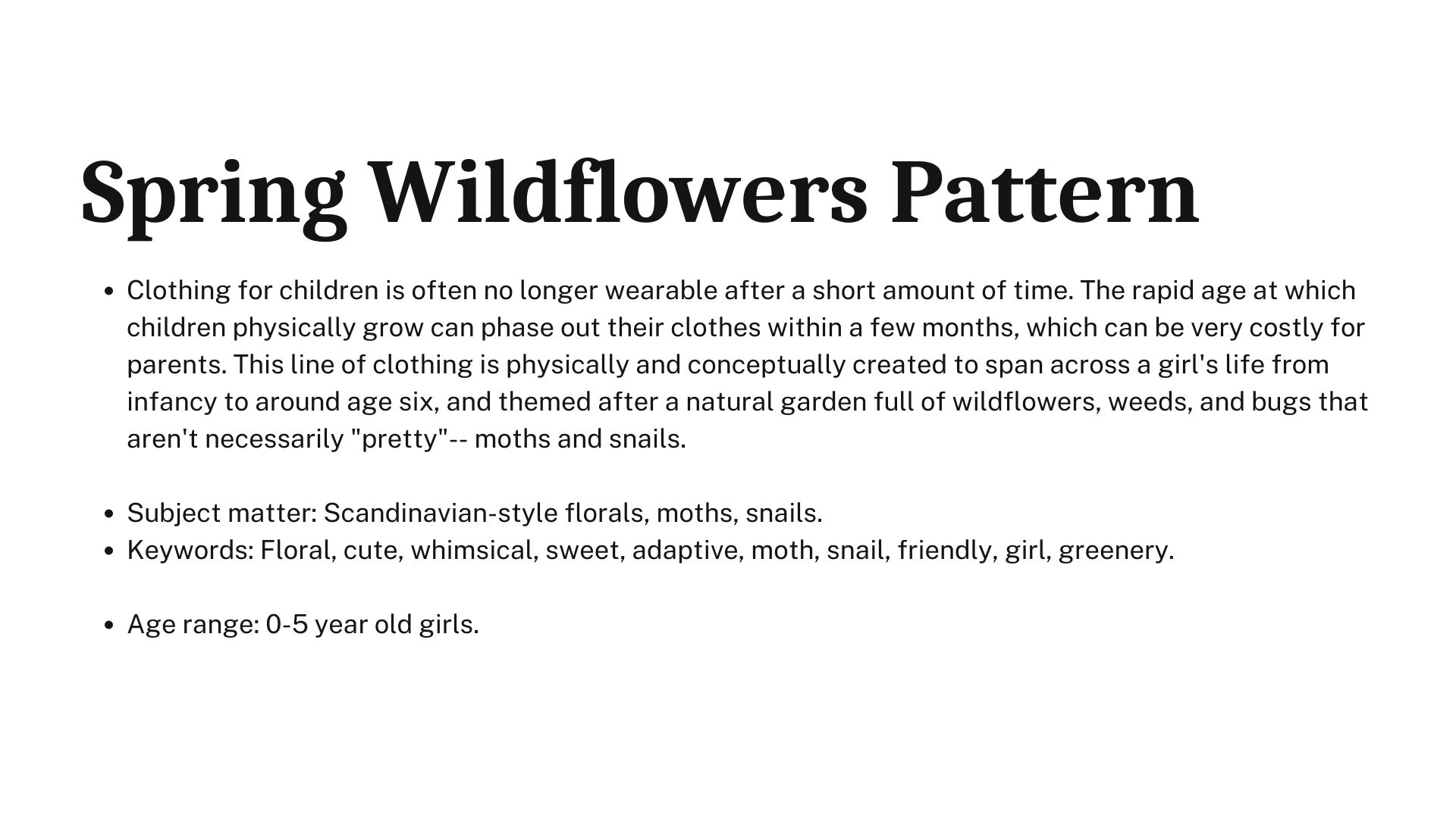 Spring Wildflowers Pattern