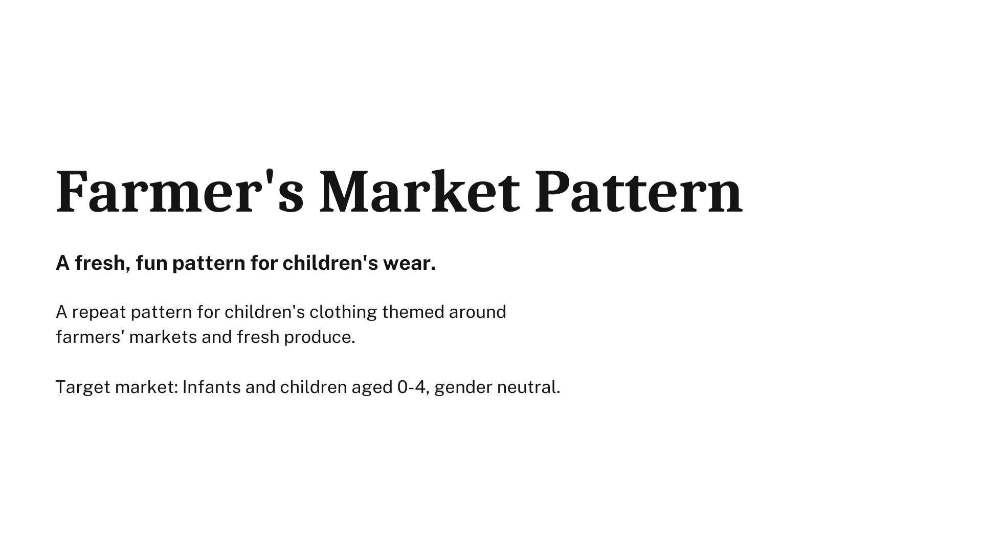 Farmer's Market Pattern