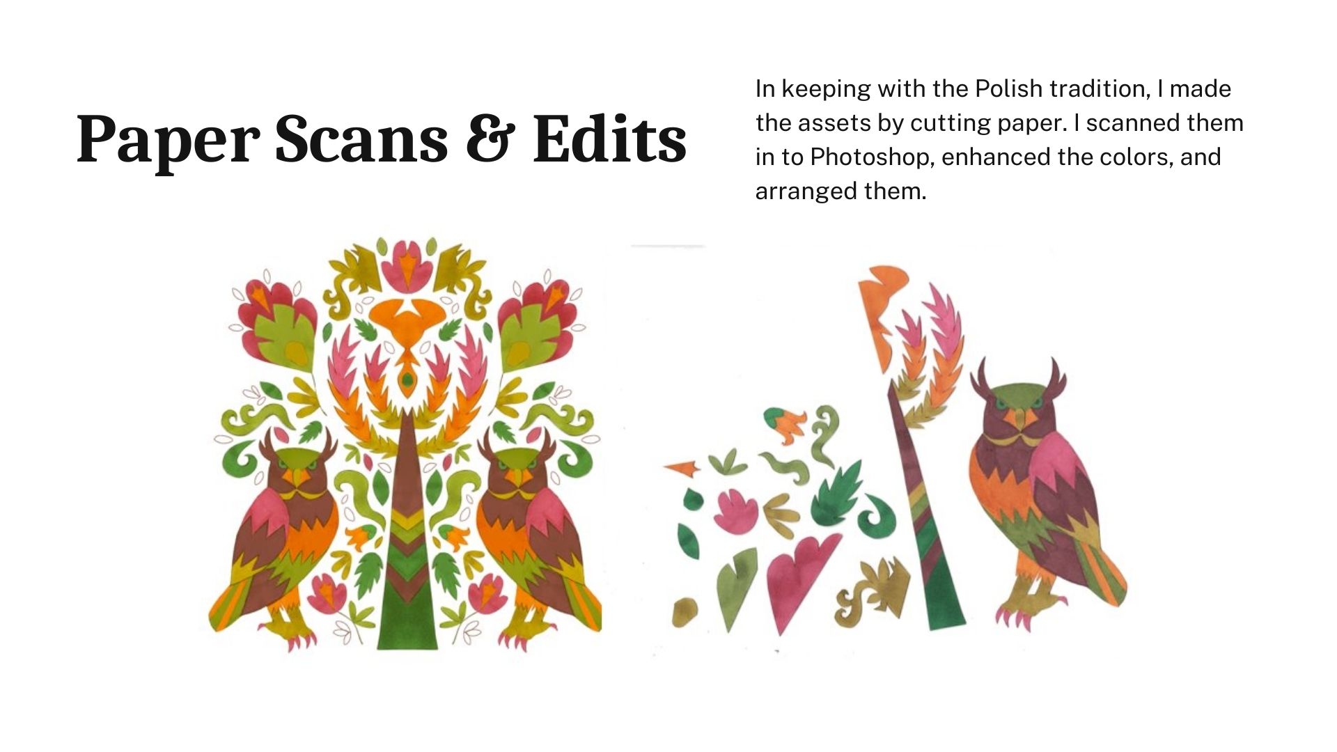 Wycinanki Owls Pattern