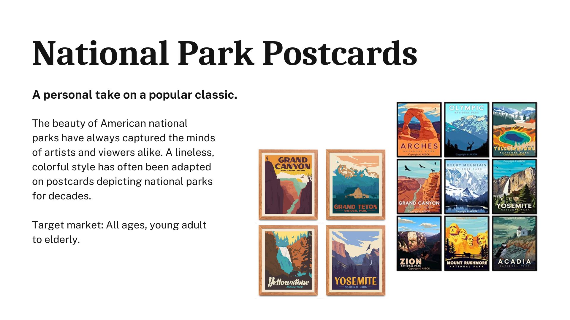 National Park Postcard Illustrations