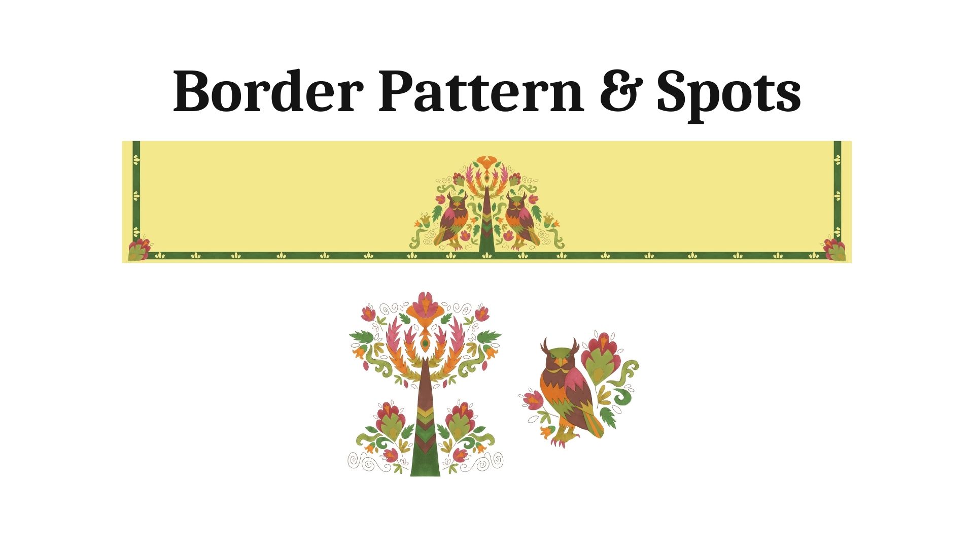 Wycinanki Owls Pattern