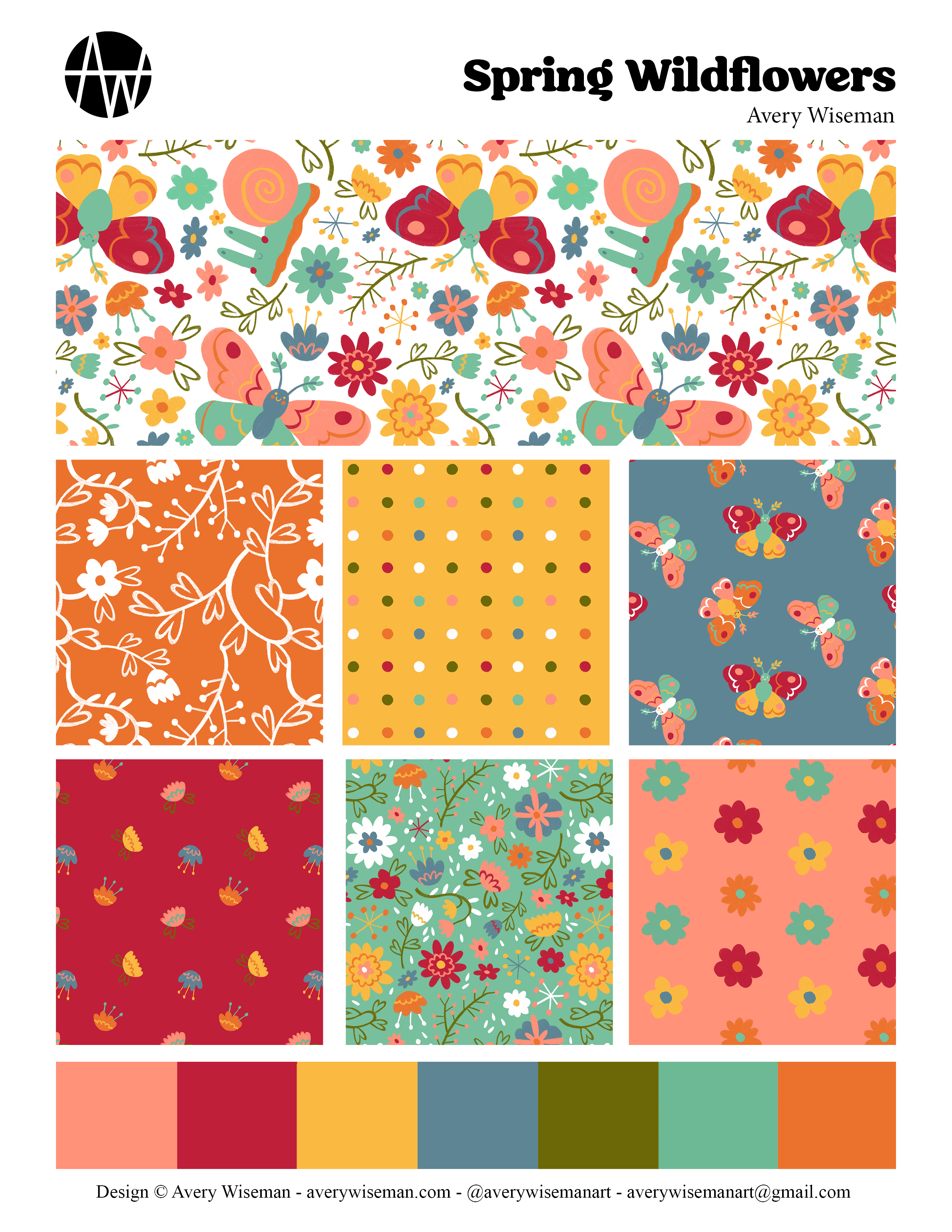 Spring Wildflowers Pattern