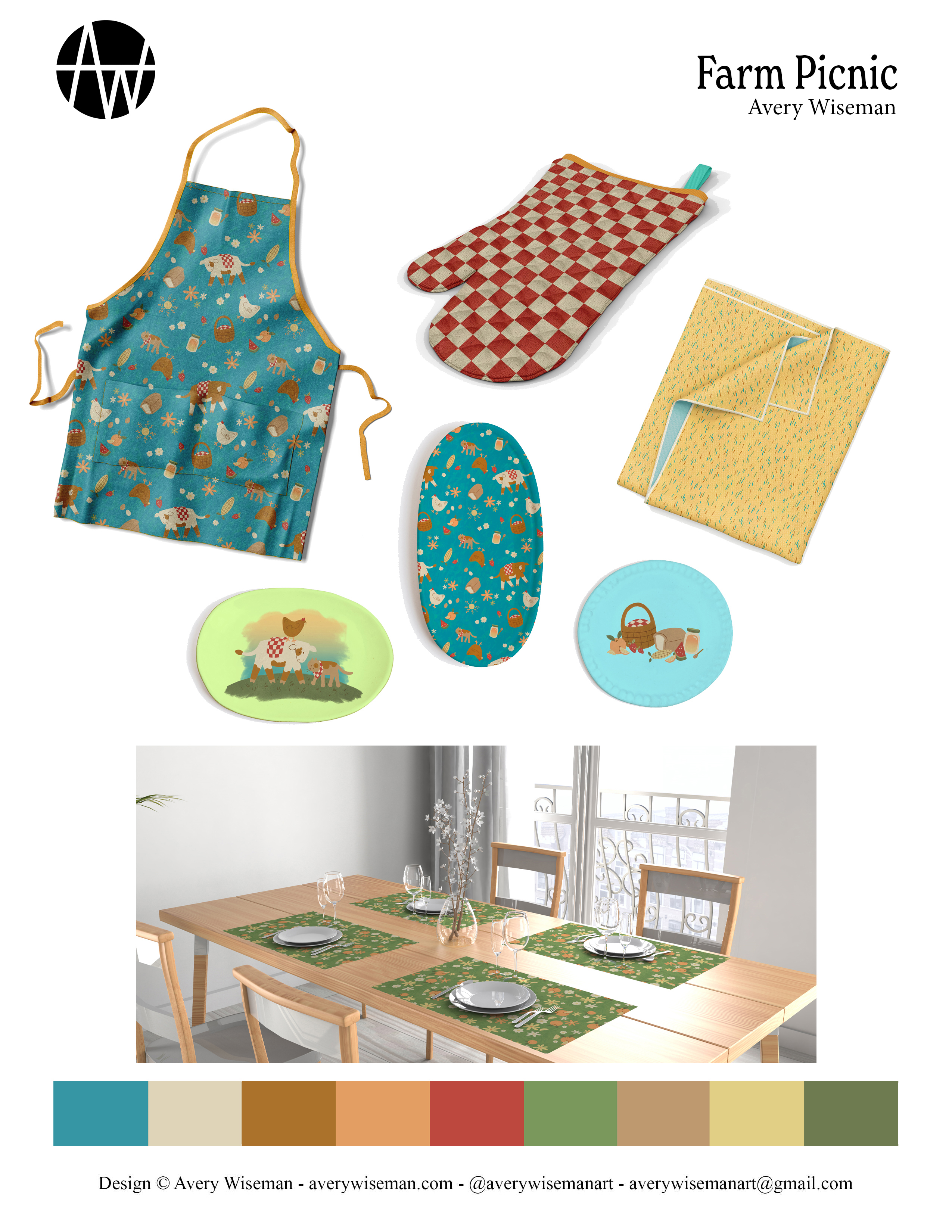 Farm Picnic Pattern