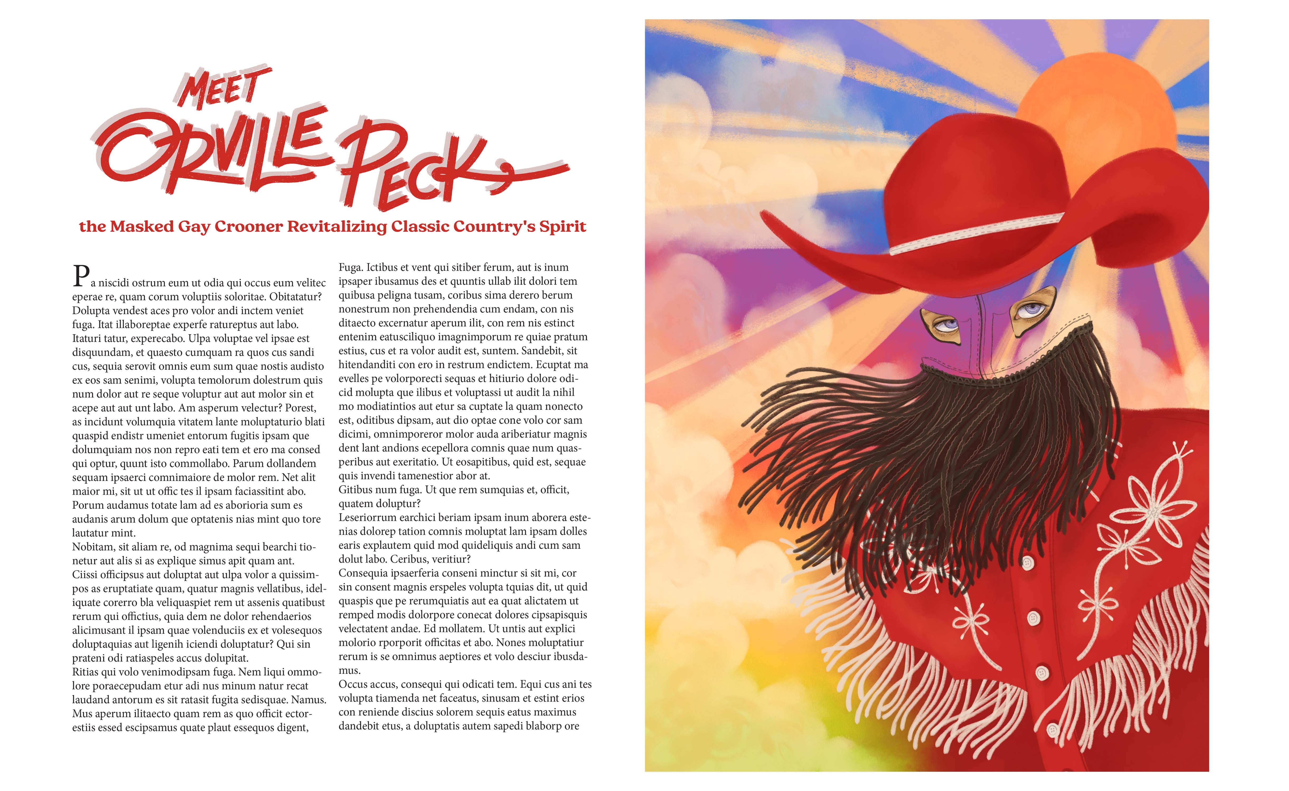 Orville Peck Editorial Illustration