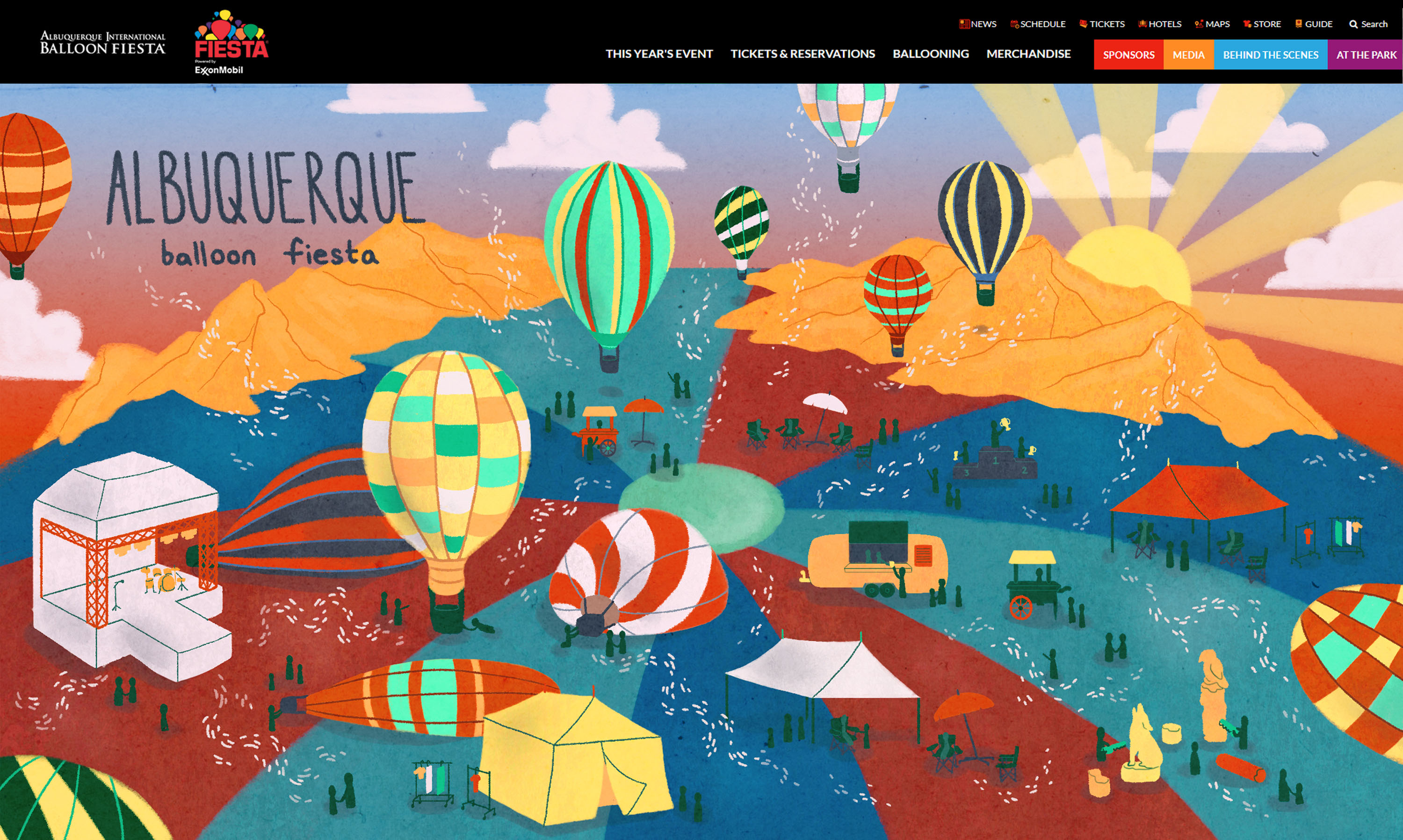 Albuquerque Balloon Fiesta Illustration