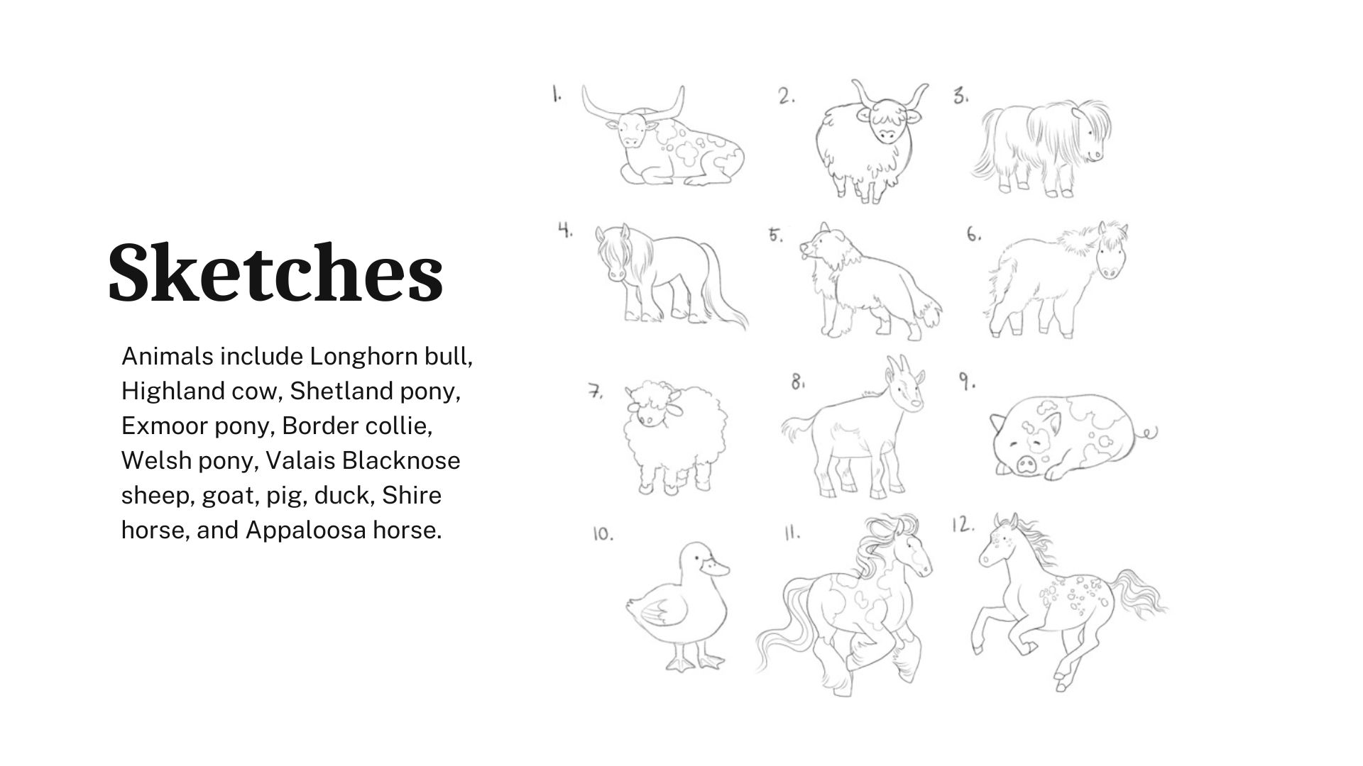 Farm Animals Graphics Lineup