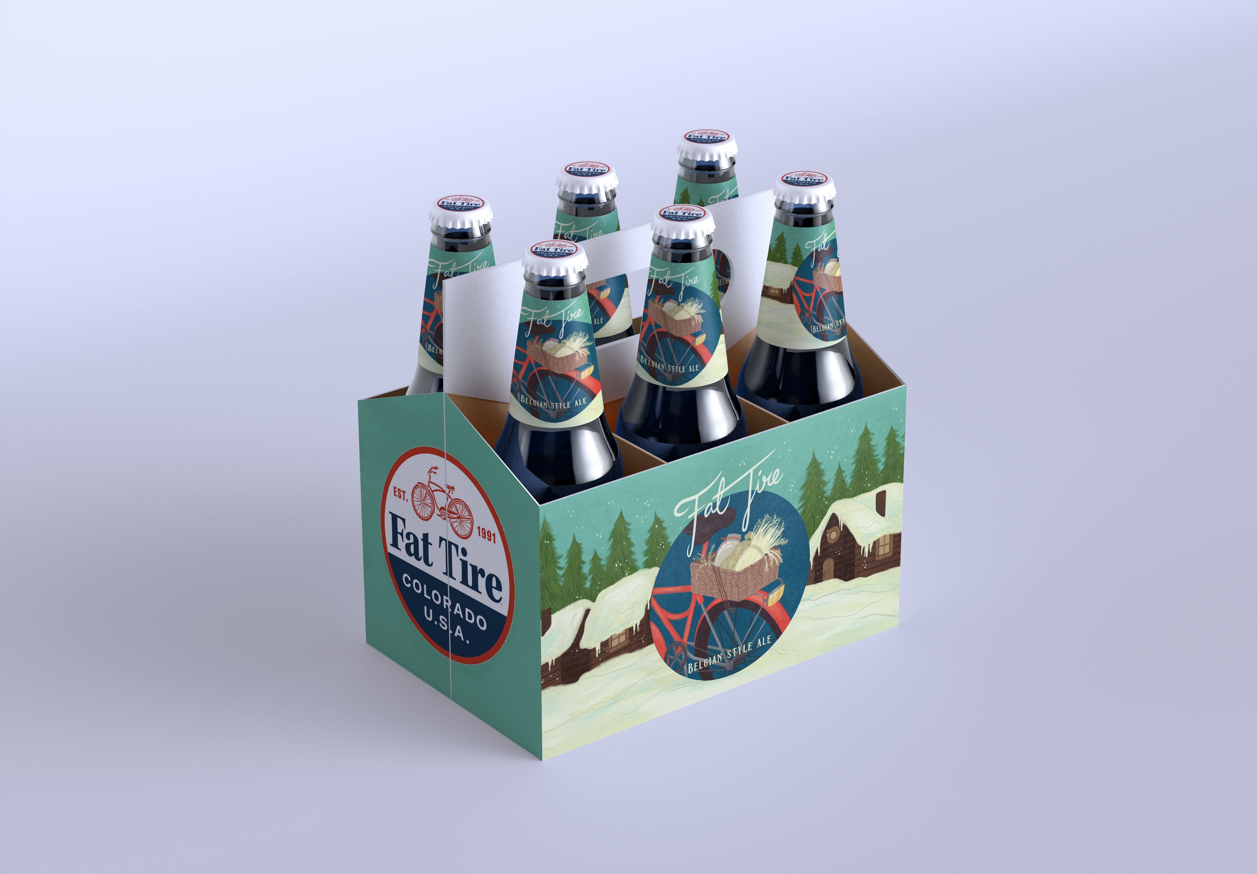 Fat Tire Beer Can Illustration