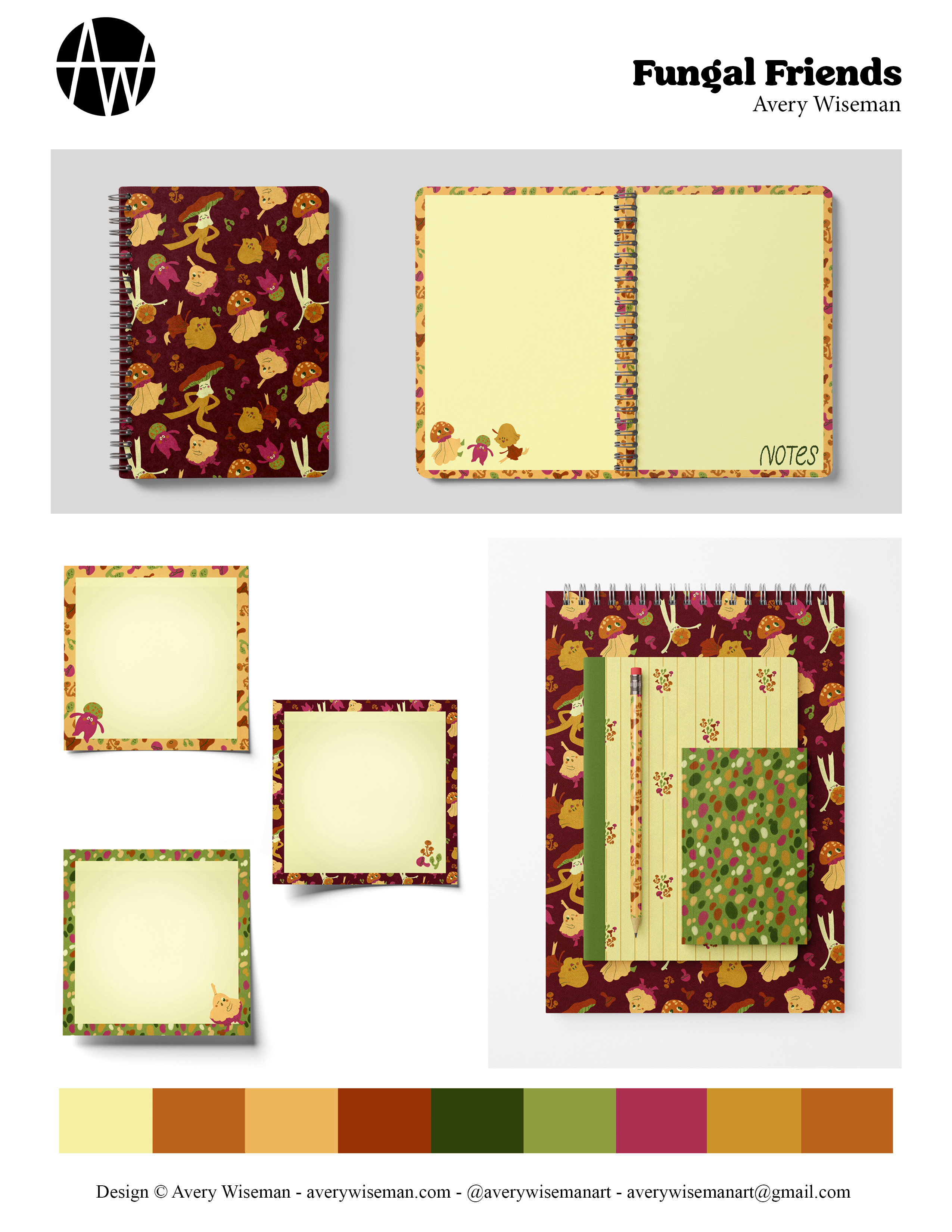 Fungal Friends Pattern