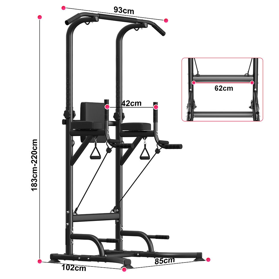 Thumbnail: Power Tower Dip Station Pull Up Bar