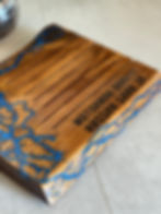 REGULAR Live Edge Challenge Coin Holder - Fractal Burned and Engraved by Spritz and Pyro