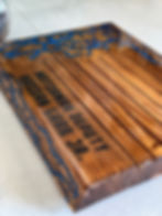 REGULAR Live Edge Challenge Coin Holder - Low Profile Fractal Burned by Spritz and Pyro