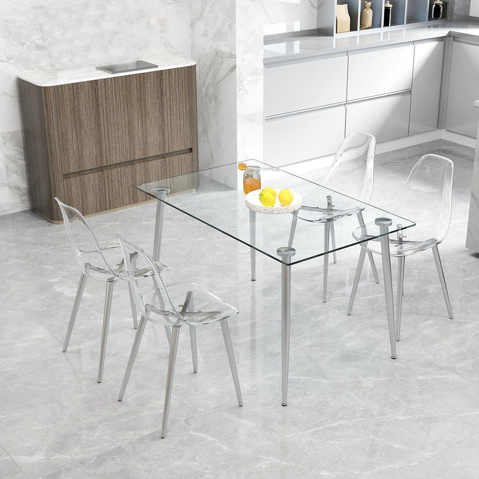 Thumbnail: 🫧✨ Crystal Muse™ Clear Nordic Chair