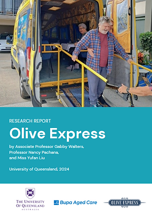 Cover of UQ research report for Olive Express