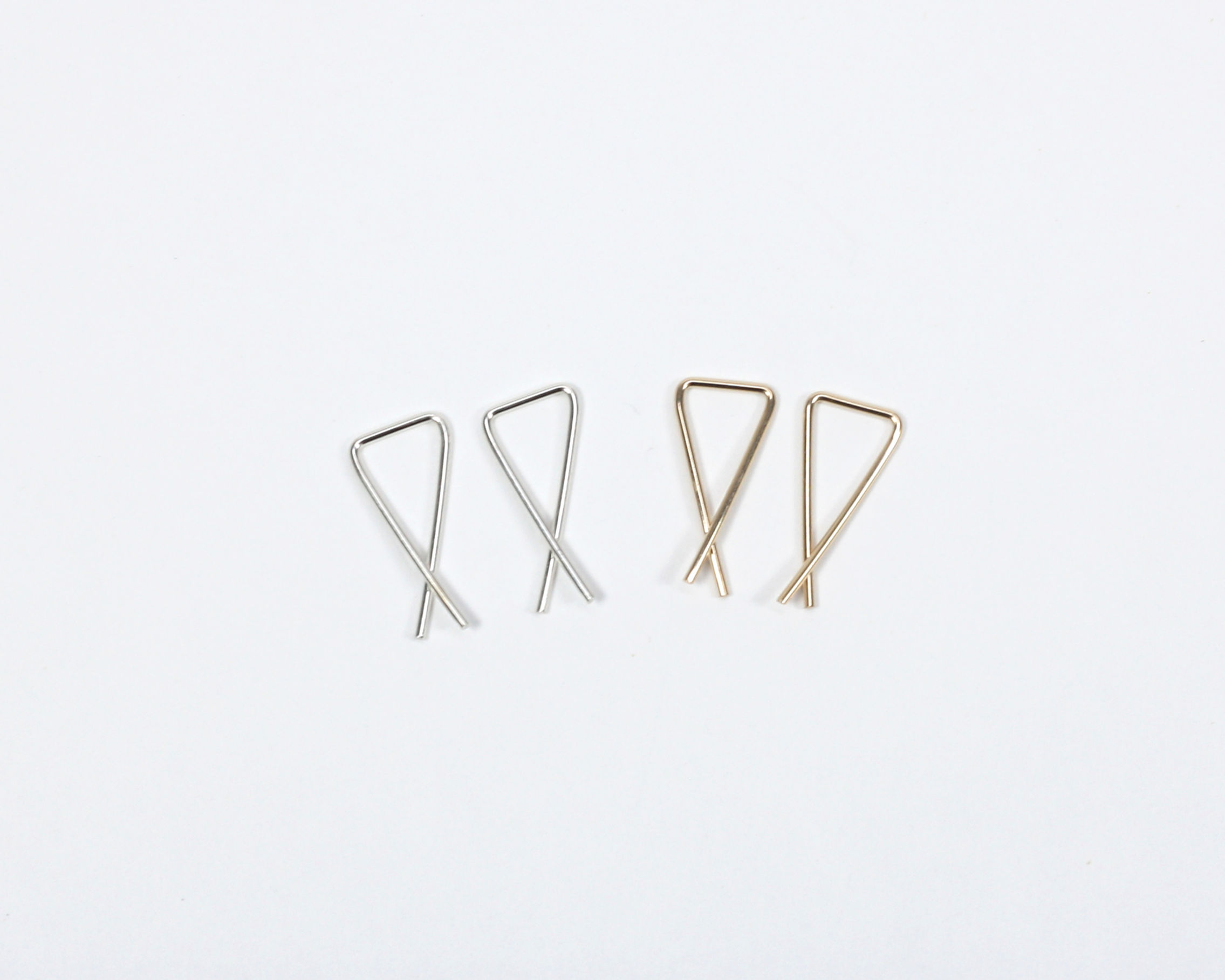Mini Triangle Ribbon Earrings
