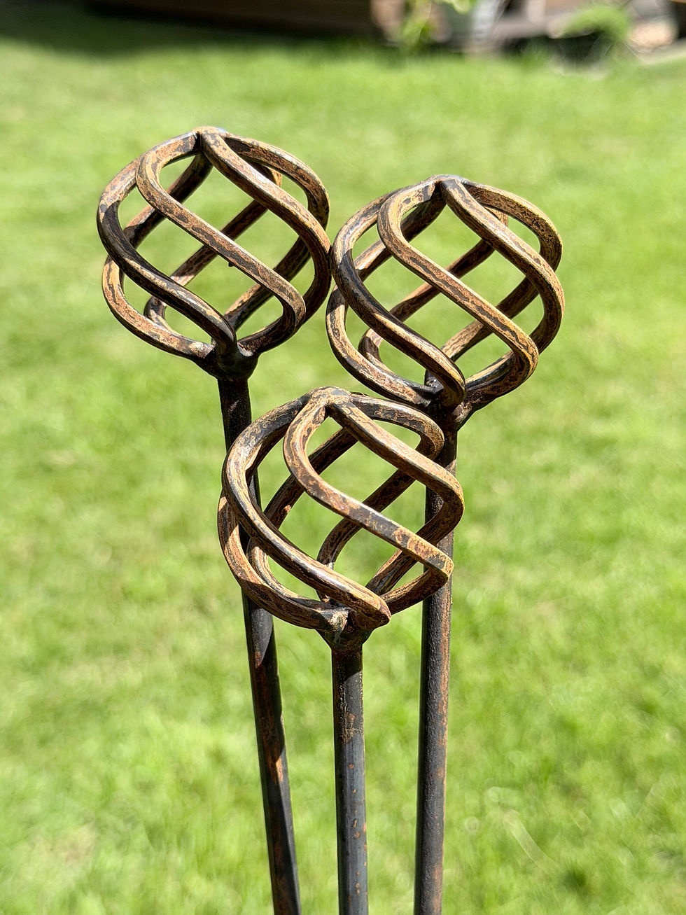Thumbnail: Basket support stakes in the garden