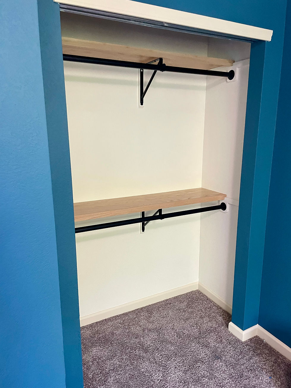 Custom Oak Closet Shelving - Loveland, CO