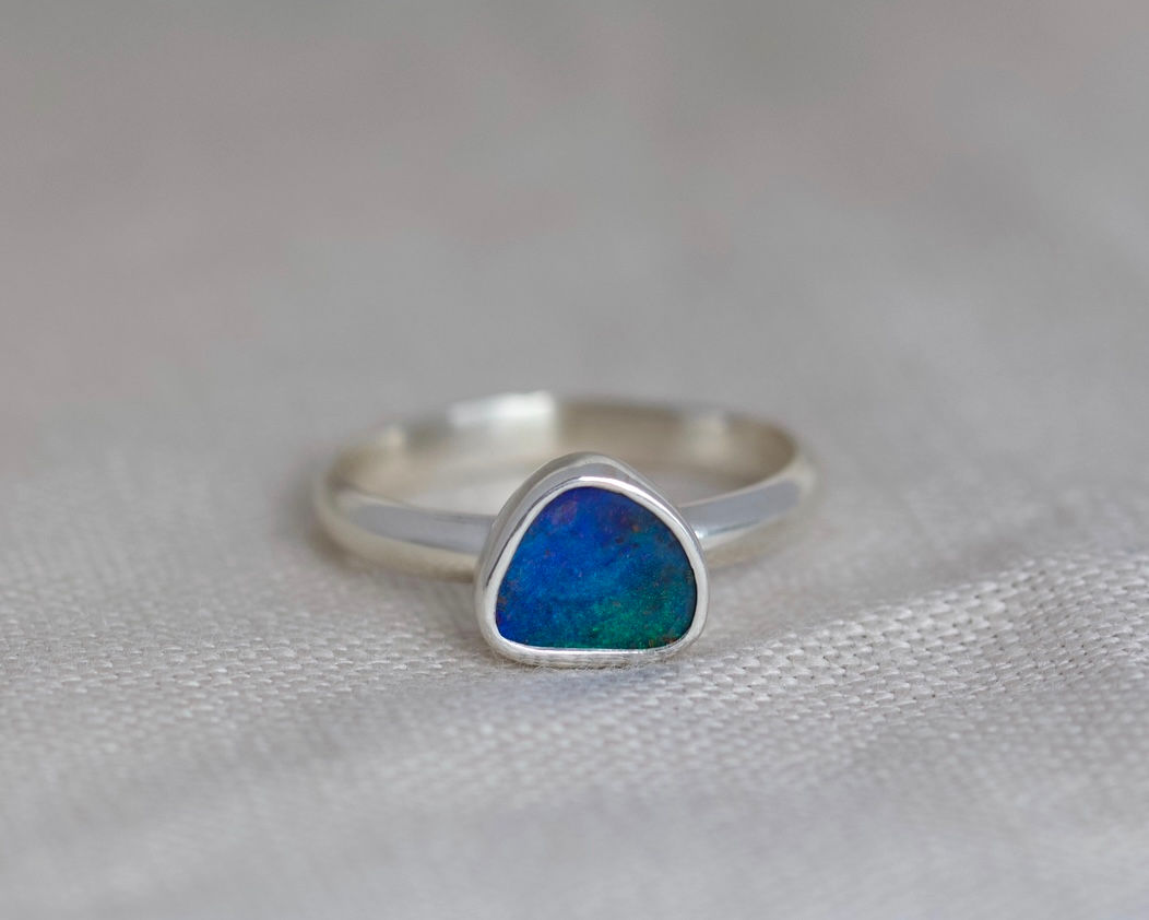 BOULDER OPAL RING - SIZE 7 ¾ (AUS/UK SIZE P ½)