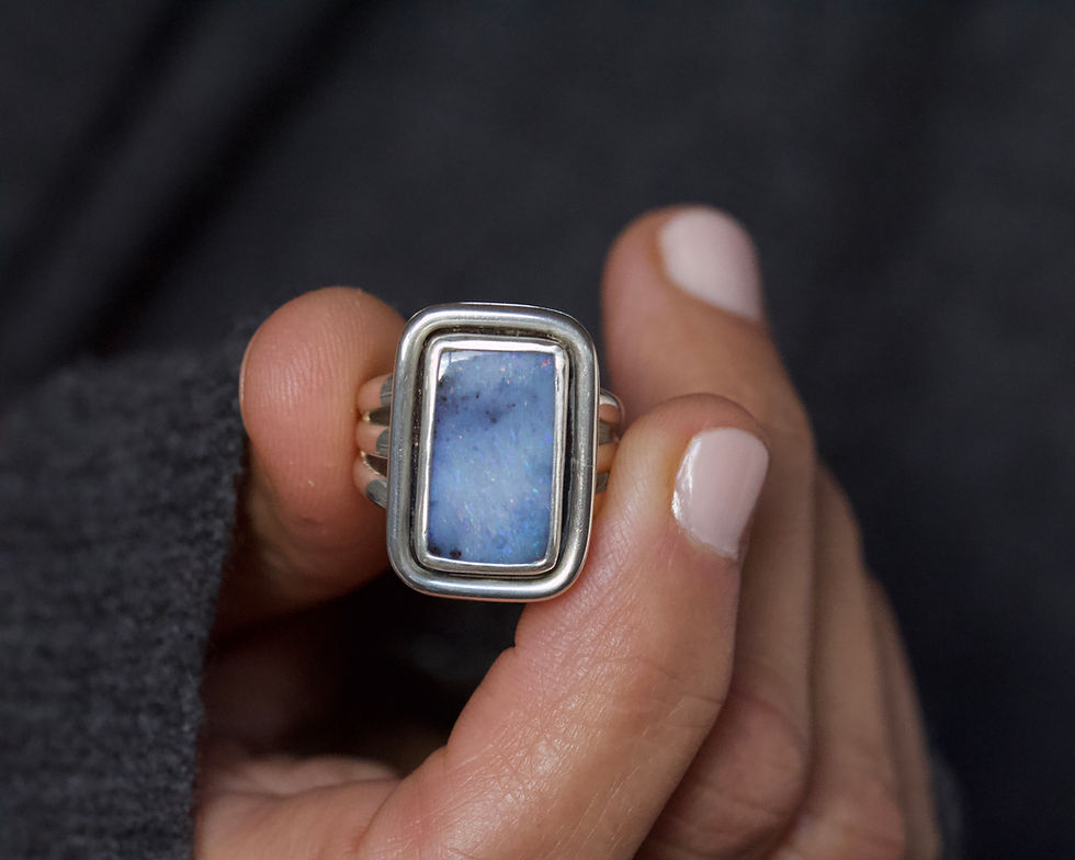 Thumbnail: BOULDER OPAL IN SHADOW FRAME - SIZE 7  (AUS/UK SIZE O)
