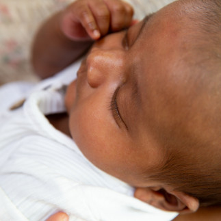 newborn photo session of baby's face