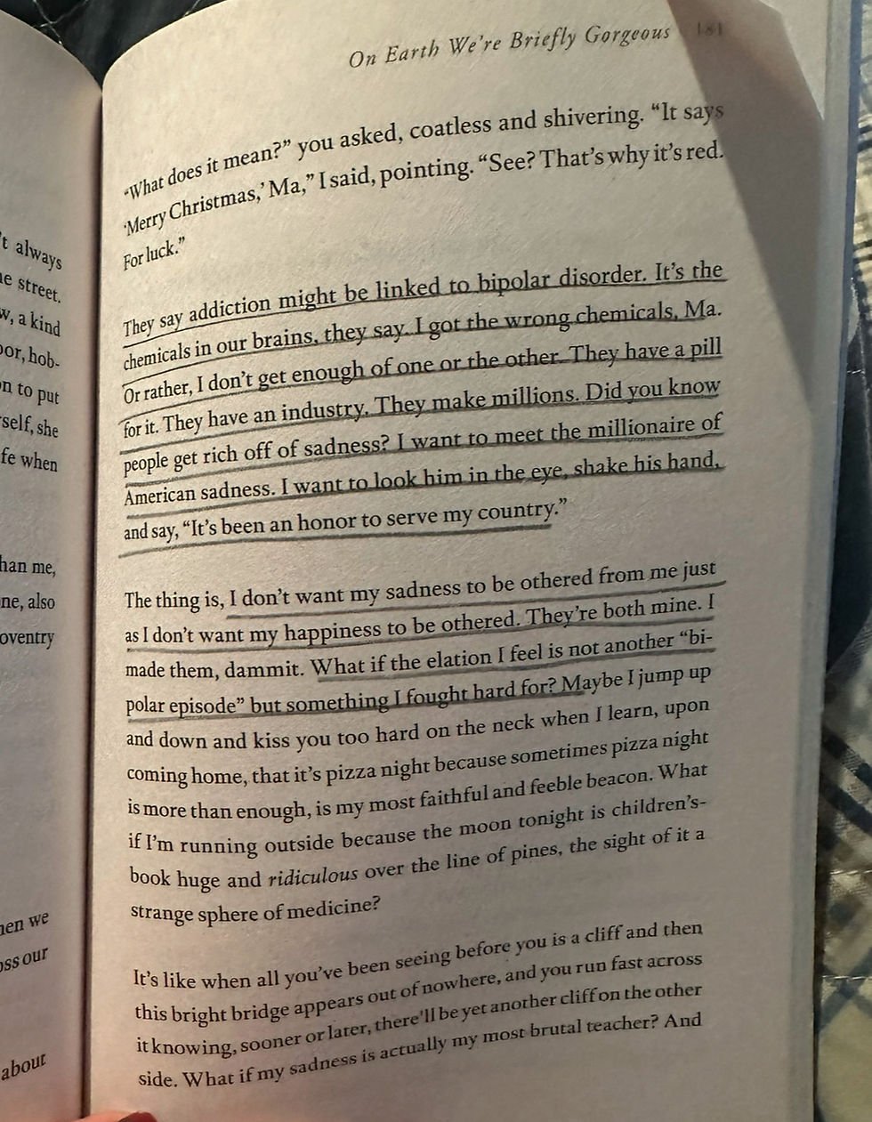 quote from On Earth We Are Briefly Gorgeous