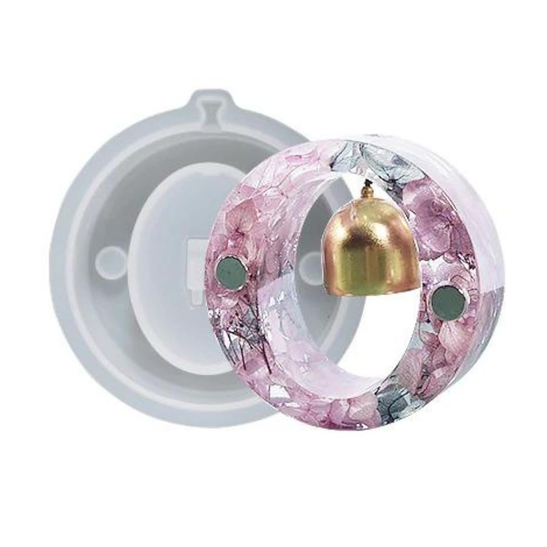Molde silicon resina circular campana