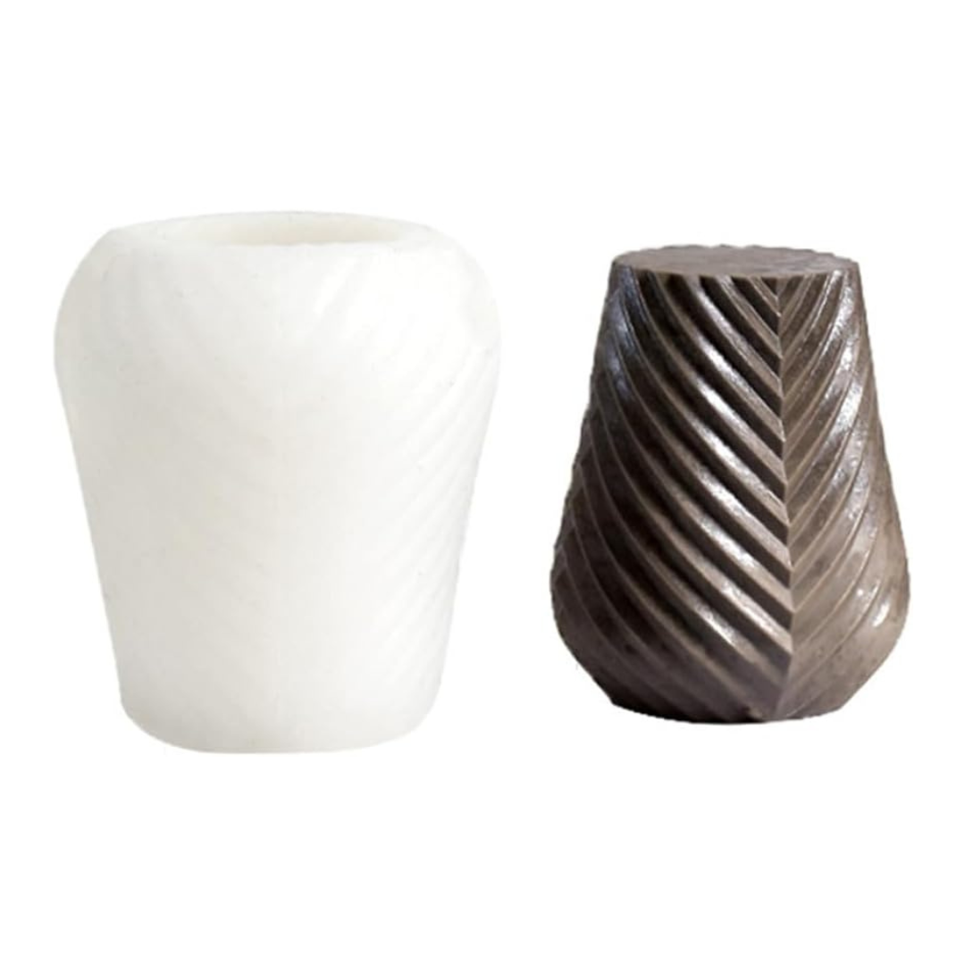 Molde silicón vela cilindro diseño V