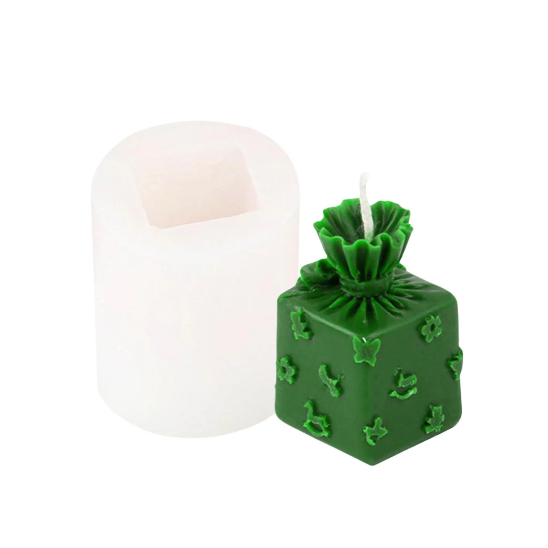 Molde silicón vela cajita regalo nudo