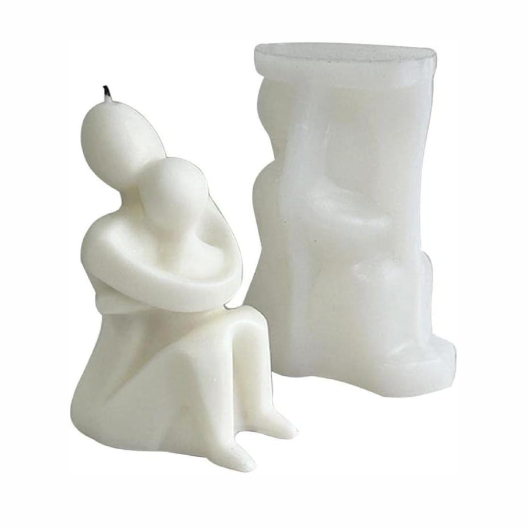 Molde silicón vela mama bebe en brazos