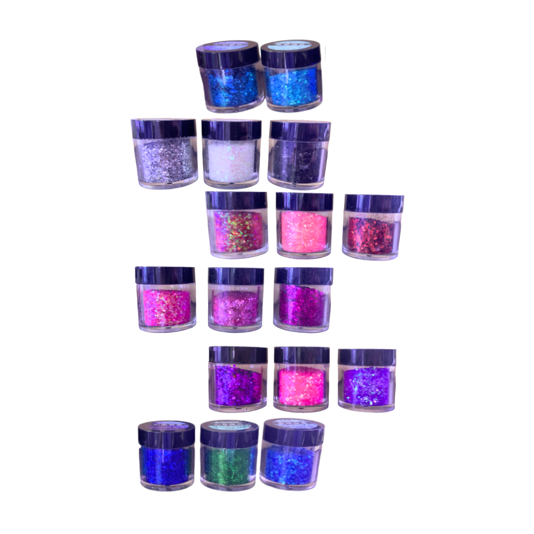 Frasco glitter con escarcha pequeño