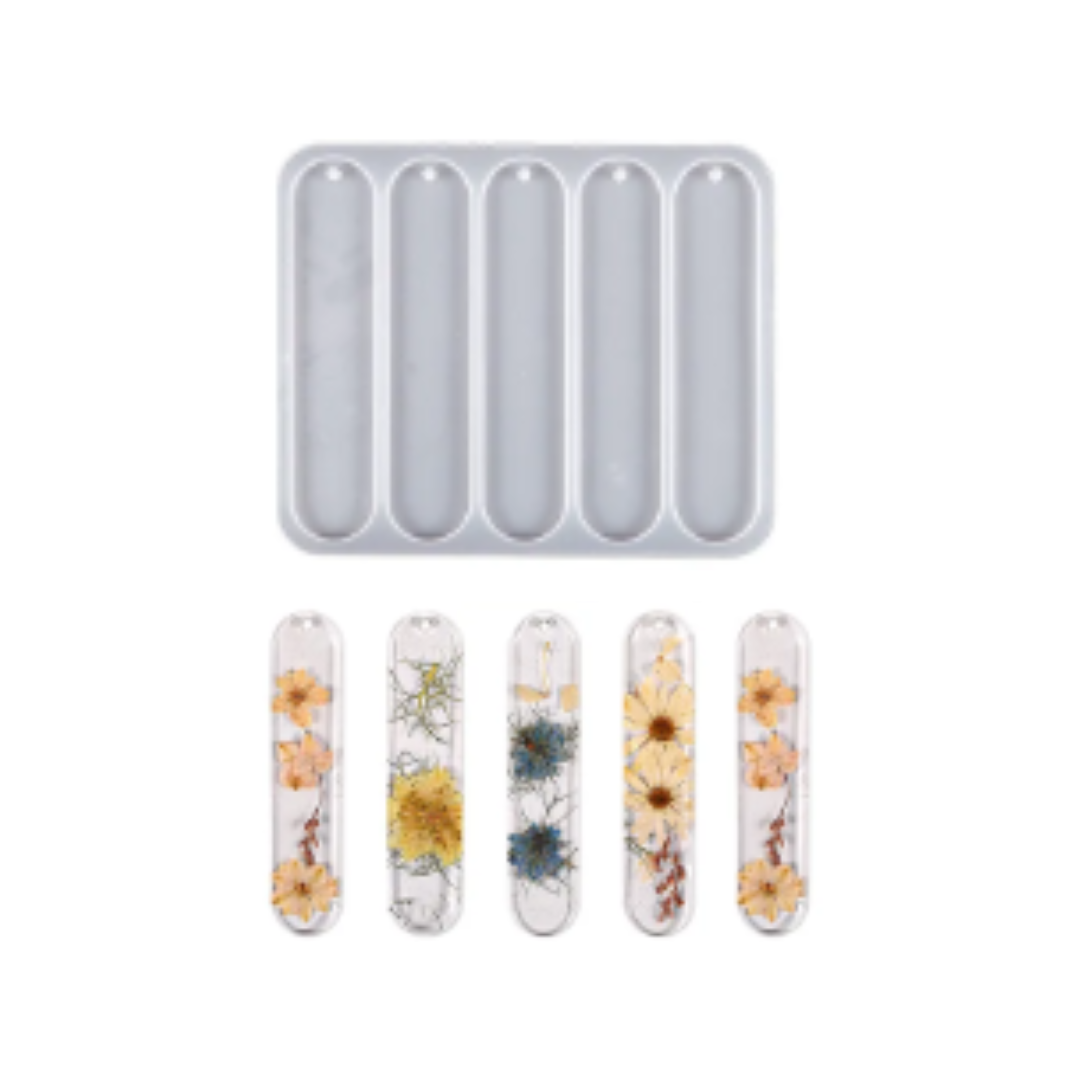 Molde silicón resina Separador ovalado x5