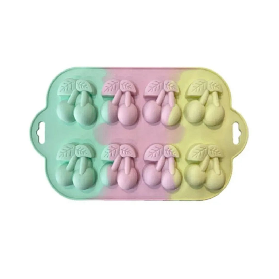 Molde silicon cereza x8