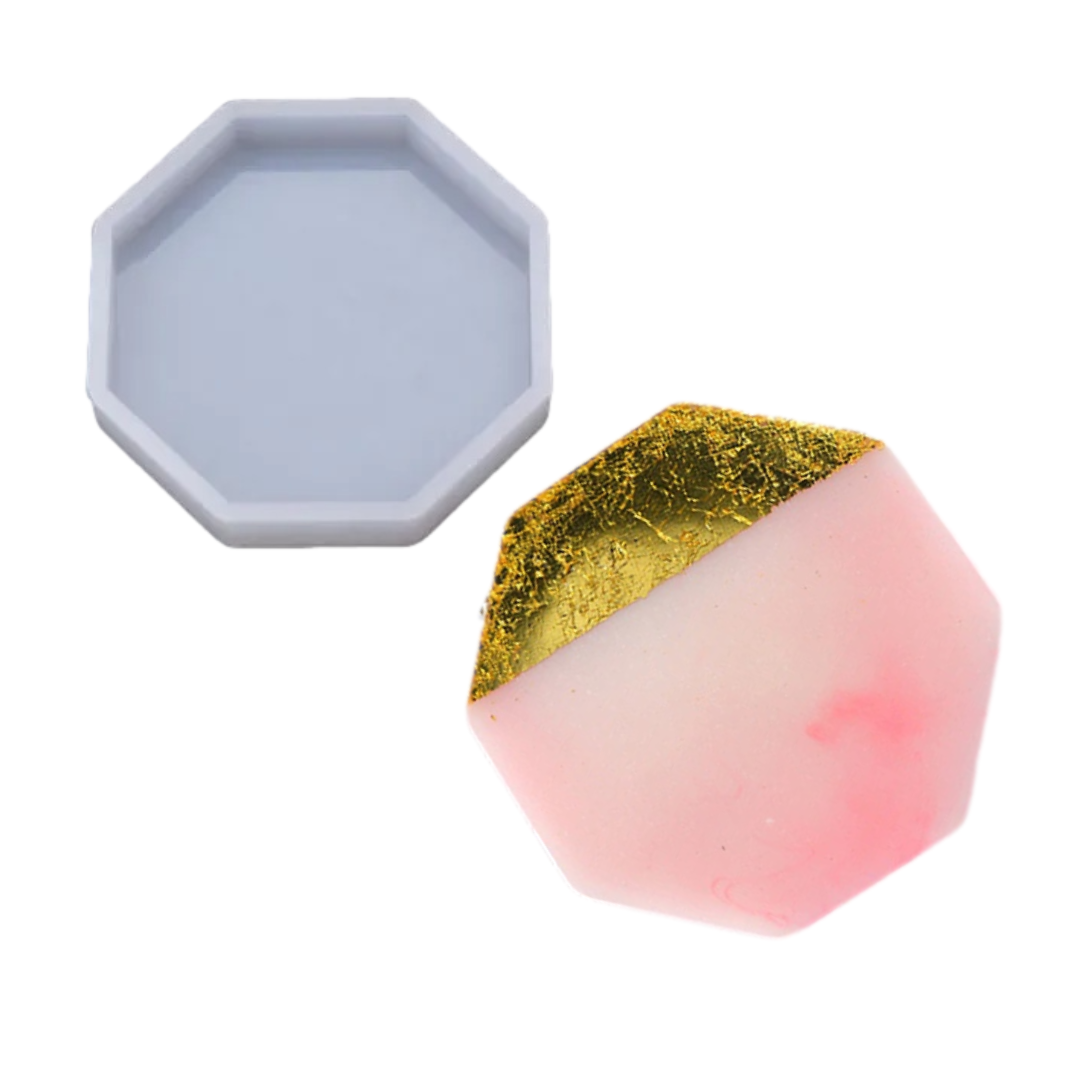 Molde silicon resina octagono 7cm