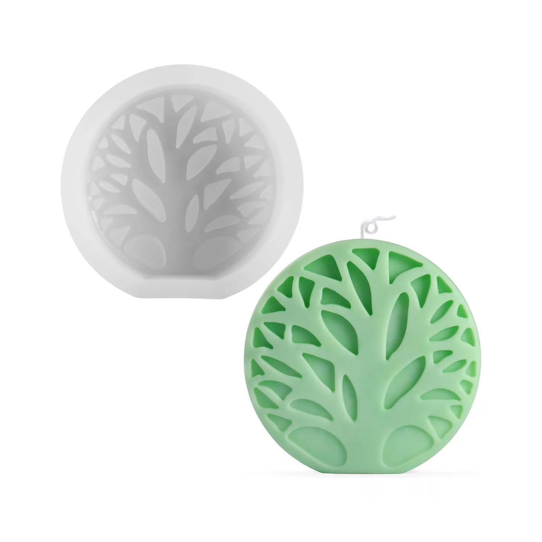 Molde silicón vela árbol ramas