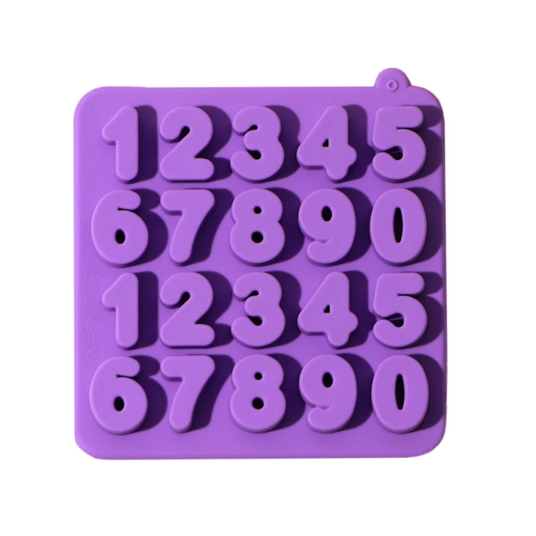 Molde silicón numérico cuadrado