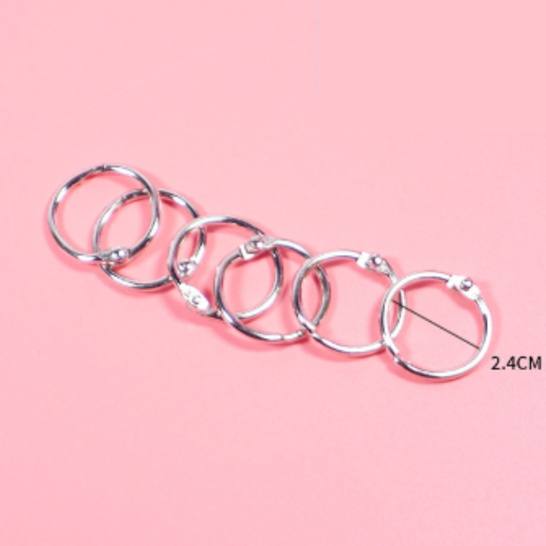 Argollas para agenda 6pcs