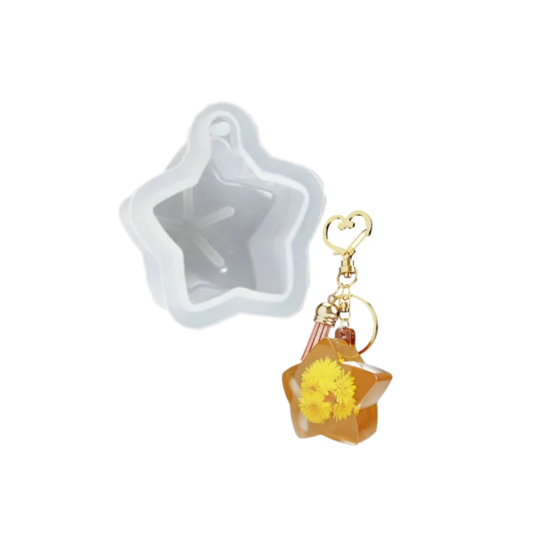 Molde silicón resina Mini estrella x1