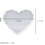 Miniatura: Molde silicón resina Corazón borde Diamantado