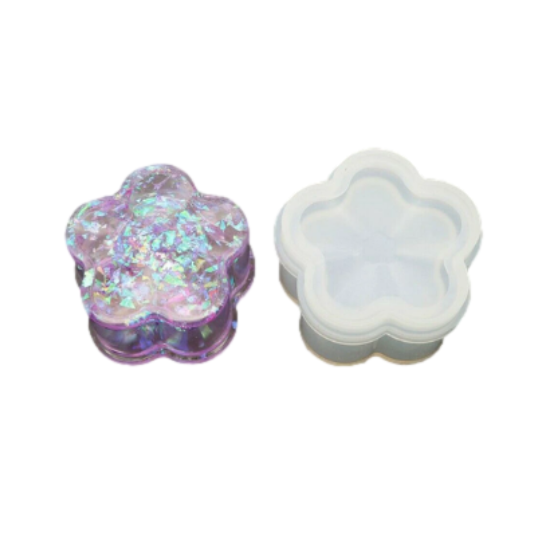 Molde silicón resina Coffre flor