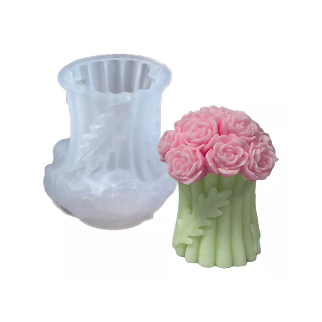 Molde silicon resina Ramo de rosas