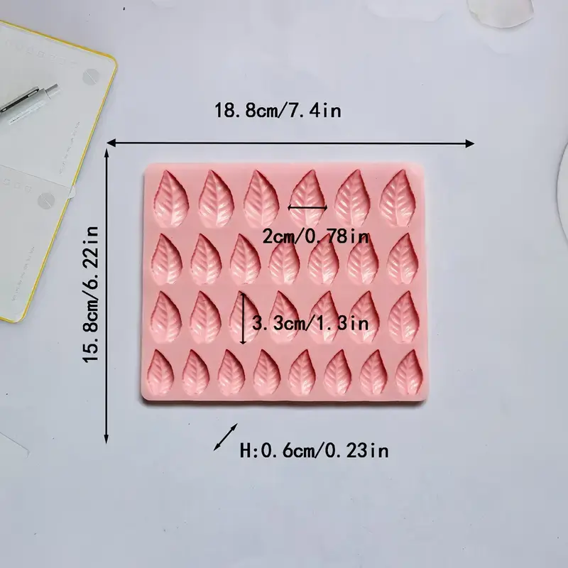 Miniatura: Molde silicon mini hojas x28