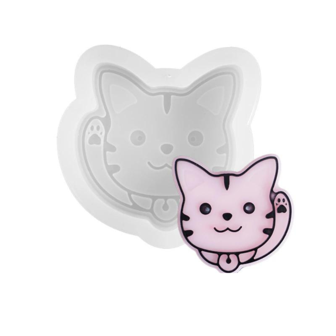 Molde silicon resina gatito siberiano
