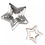Miniatura: Cortadores de galletas estrella metal 5pcs