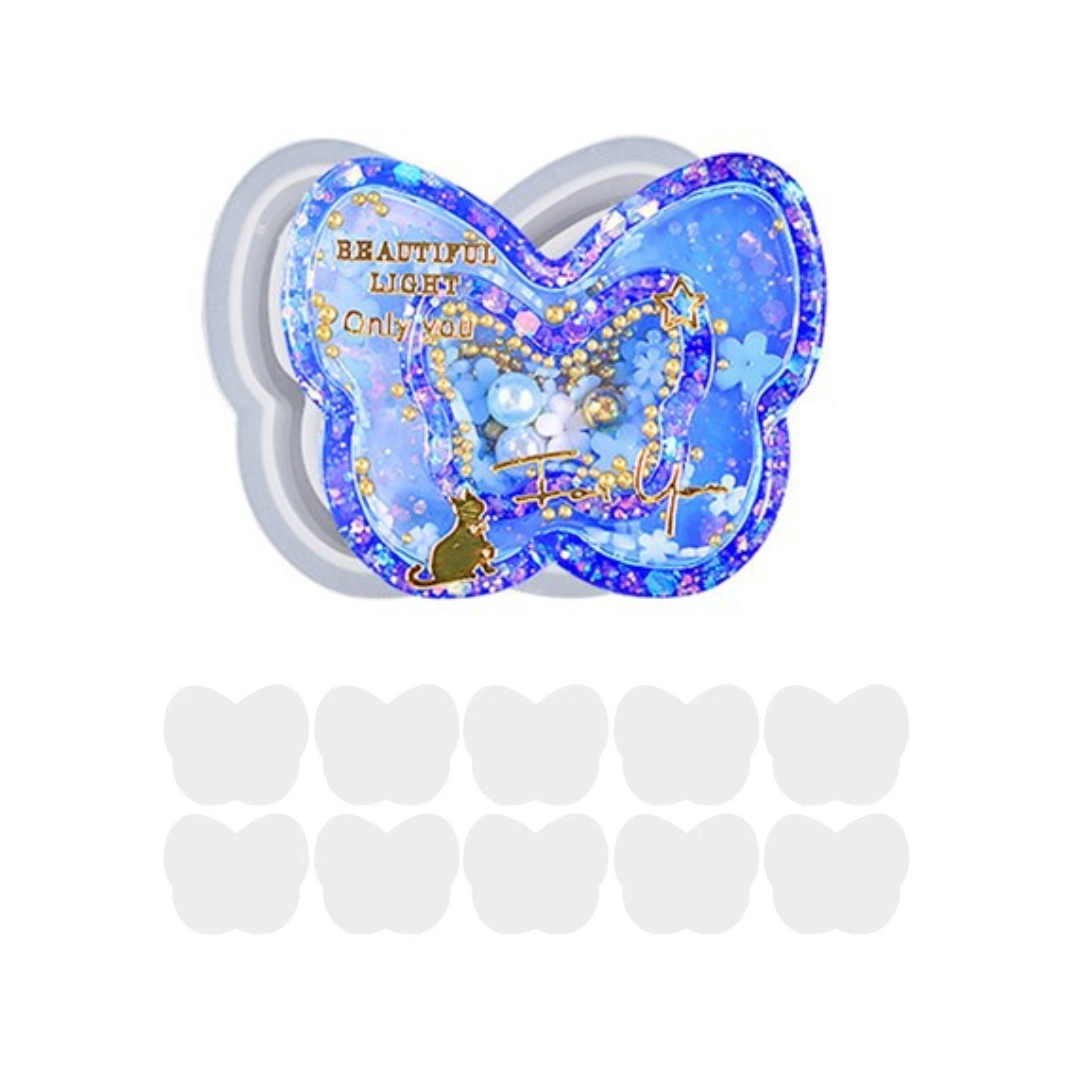 Molde silicón resina Mariposa Shakers doble
