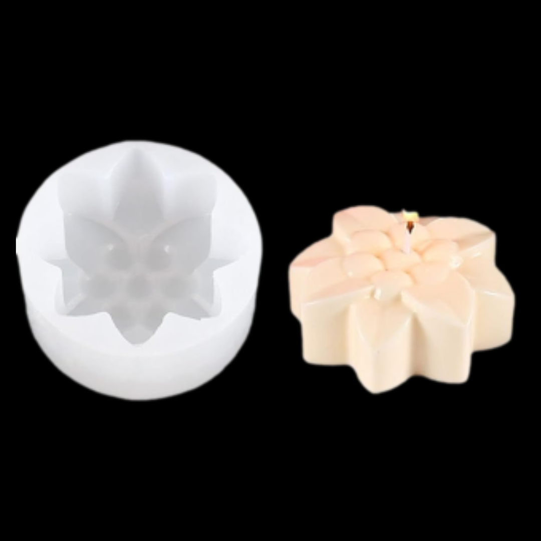 Molde silicón vela flor de pascua