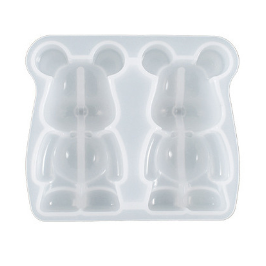 Molde silicón resina Osito 3D x2