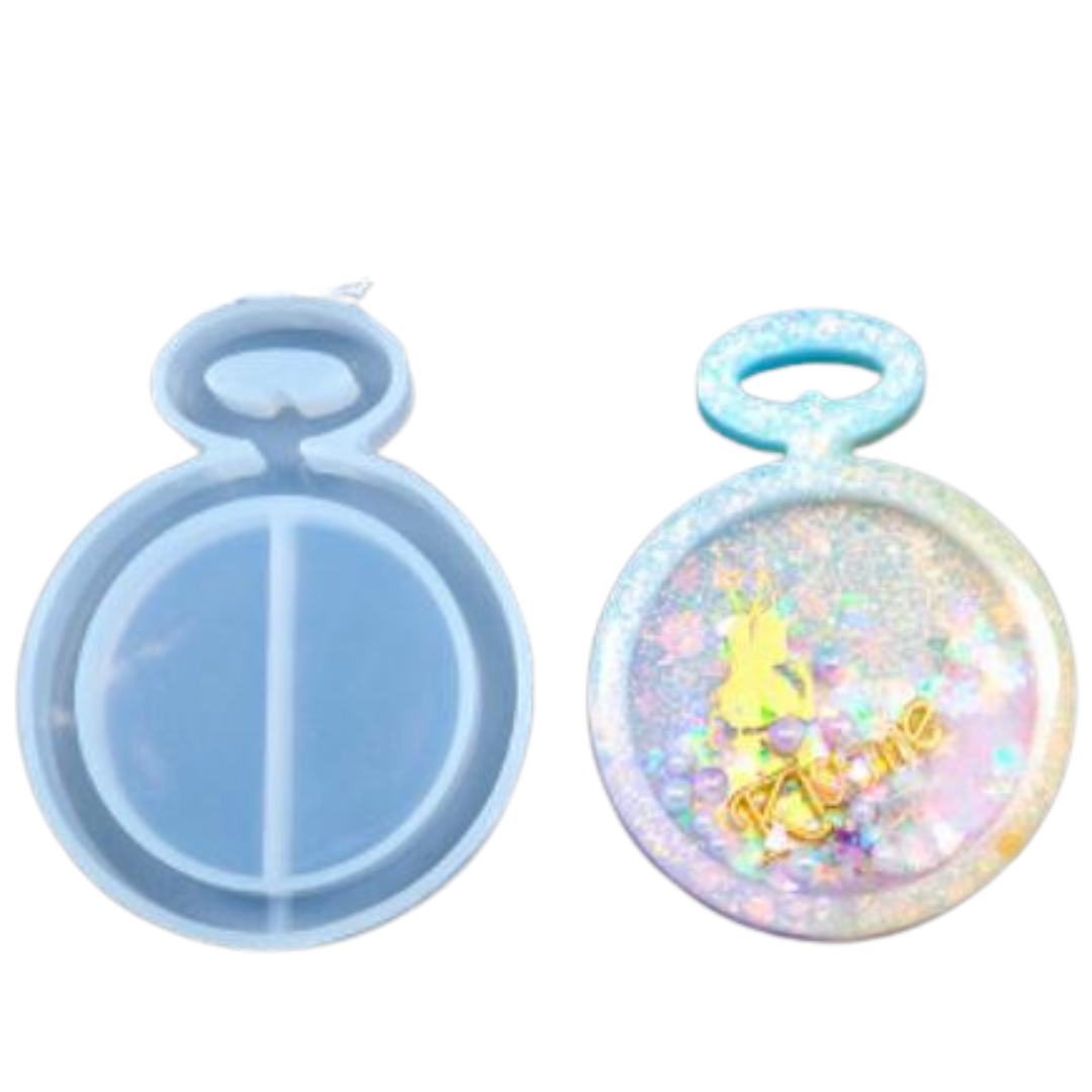 Molde silicón resina brújula llavero