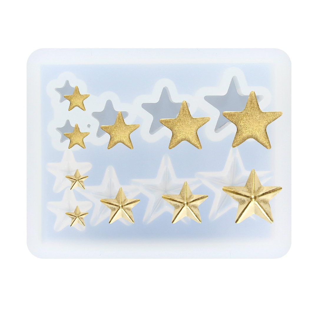 Molde silicón resina Mini estrellas x12
