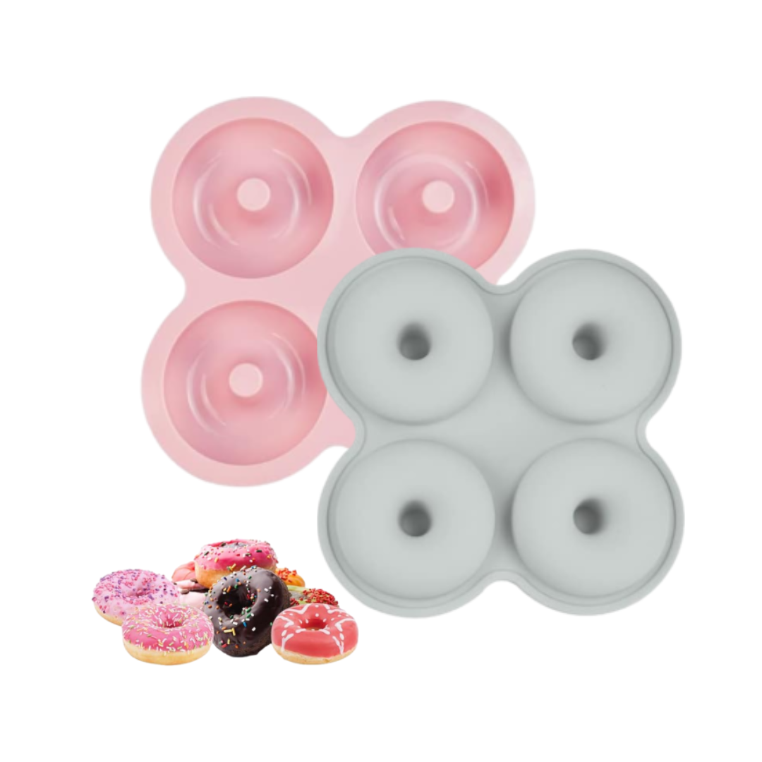 Molde silicón mini donas x4