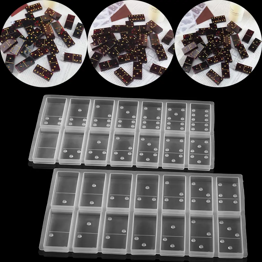 Molde silicón resina Domino