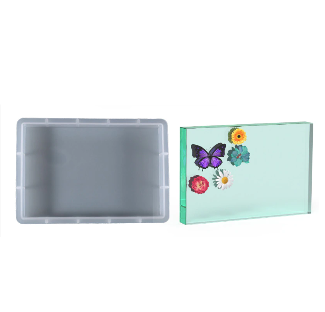 Molde silicon resina Rectangular 19.6x13.6cm